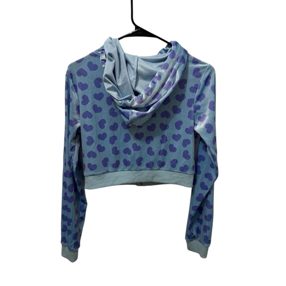 Sugar Thrillz Heart Print Velour Track Suit Size Small - Picture 3 of 8